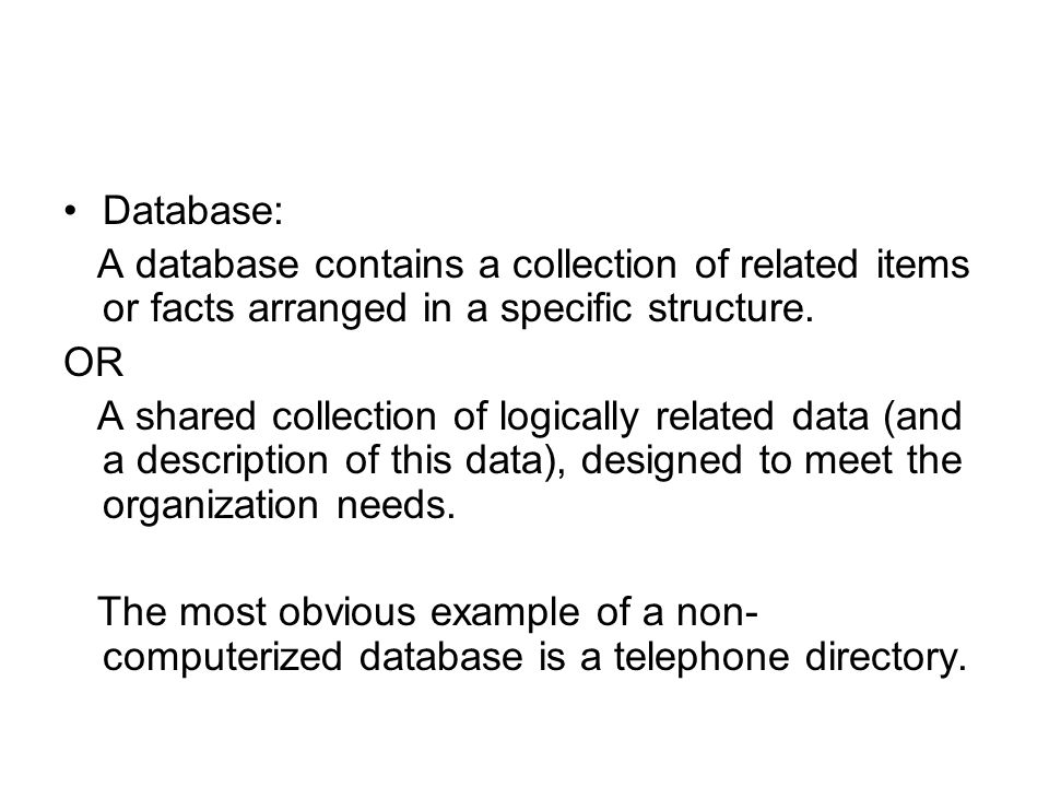 Databases A-Z